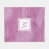 Couverture Polaire Simple clair violet Marbre subtil Monogramme moder (Devant (Horizontal))