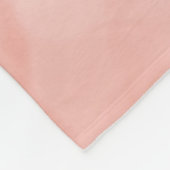 Couverture Polaire Simple Corail rose subtil Marbre Moderne Monogramm (Coin)