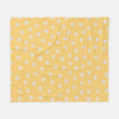 Couverture Polaire Simple Cute Orange & Pokadot Blanc (Devant (Horizontal))
