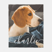 Couverture Polaire Simple Elegant Chic Pet Photo Fleece Blanket (Devant)