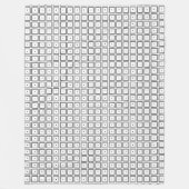 Couverture Polaire Simple Elegant Classic Carré noir blanc Motif (Devant)