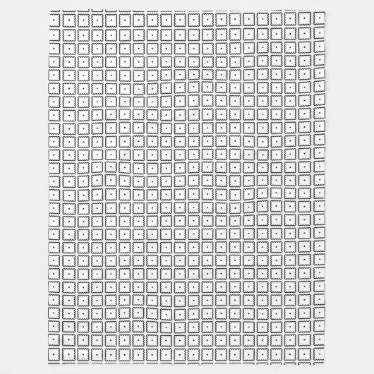 Couverture Polaire Simple Elegant Classic Carré noir blanc Motif (Devant)