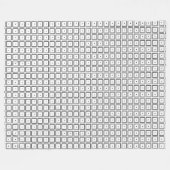 Couverture Polaire Simple Elegant Classic Carré noir blanc Motif (Devant (Horizontal))