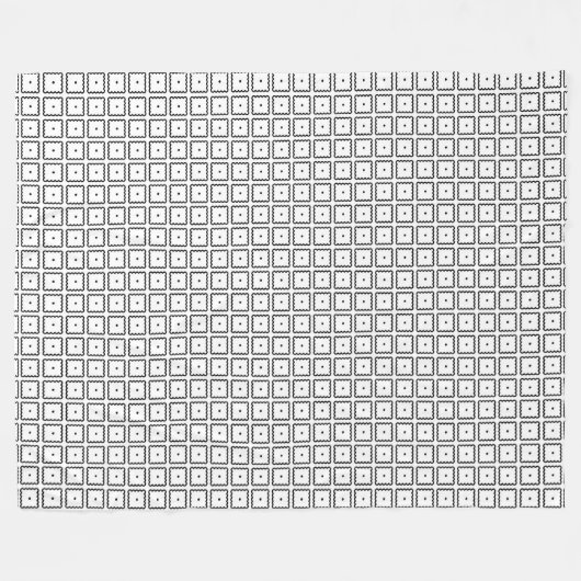 Couverture Polaire Simple Elegant Classic Carré noir blanc Motif (Devant (Horizontal))