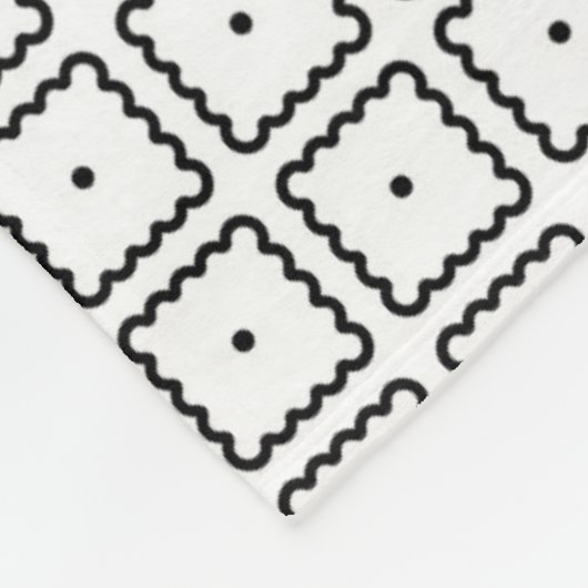 Couverture Polaire Simple Elegant Classic Carré noir blanc Motif (Coin)