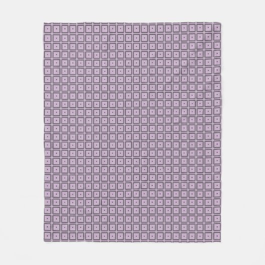 Couverture Polaire Simple Elegant violet et Carré noir Motif (Devant)