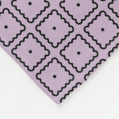 Couverture Polaire Simple Elegant violet et Carré noir Motif (Coin)