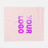 Couverture Polaire simple et minimal ajoutez votre logo/votre design  (Devant (Horizontal))