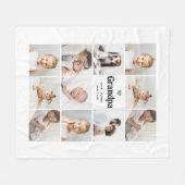 Couverture Polaire Simple et moderne | Collage photo pour grand-père (Devant (Horizontal))