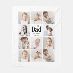 Couverture Polaire Simple et moderne Photo Collage pour papa