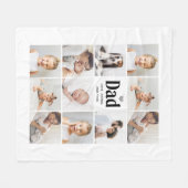 Couverture Polaire Simple et moderne | Photo Collage pour papa (Devant (Horizontal))