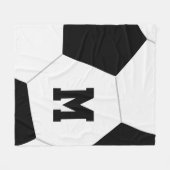 Couverture Polaire simple GINORMOUS balle de football monogrammé (Devant (Horizontal))
