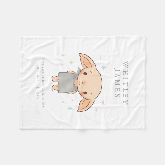 Couverture Polaire Simple Harry Potter - Dobby Baby Shower (Devant (Horizontal))