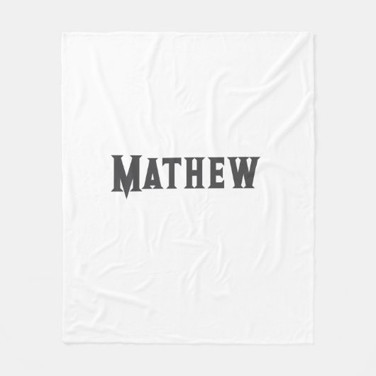 Couverture Polaire simple lettre initiale monogramme ajouter votre no (Devant)