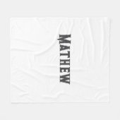 Couverture Polaire simple lettre initiale monogramme ajouter votre no (Devant (Horizontal))