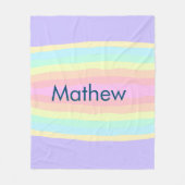 Couverture Polaire simple lettre initiale monogramme ajouter votre no (Devant)