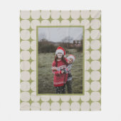 Couverture Polaire Simple Mi-Siècle moderne Sage Vert Photo (Devant)