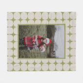 Couverture Polaire Simple Mi-Siècle moderne Sage Vert Photo (Devant (Horizontal))