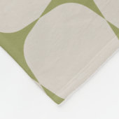 Couverture Polaire Simple Mi-Siècle moderne Sage Vert Photo (Coin)