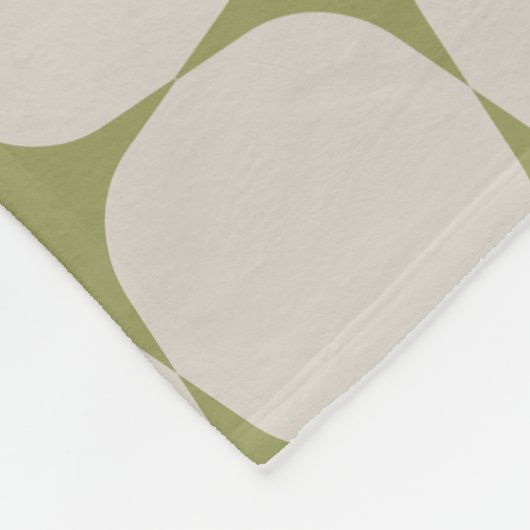 Couverture Polaire Simple Mi-Siècle moderne Sage Vert Photo (Coin)