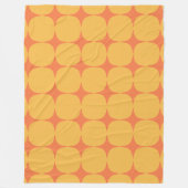 Couverture Polaire Simple Mid-Century moderne Jaune Orange Motif (Devant)