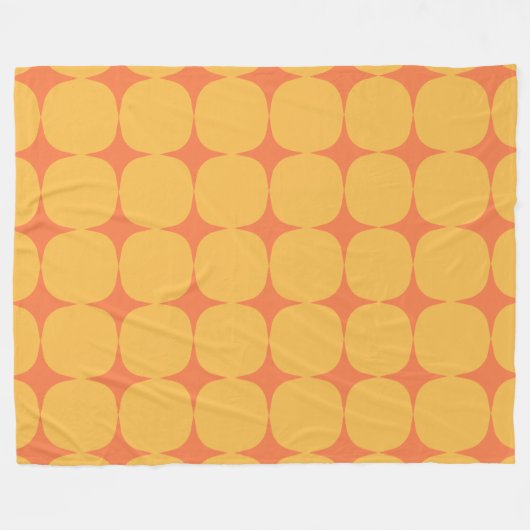 Couverture Polaire Simple Mid-Century moderne Jaune Orange Motif (Devant (Horizontal))