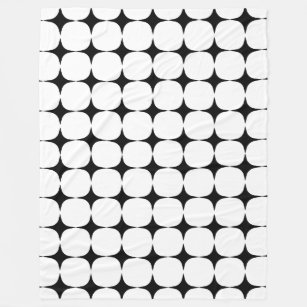 Couverture Polaire Simple Mid-Century moderne Motif noir et blanc