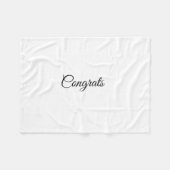 Couverture Polaire Simple minimal congratulations add your text name (Devant (Horizontal))