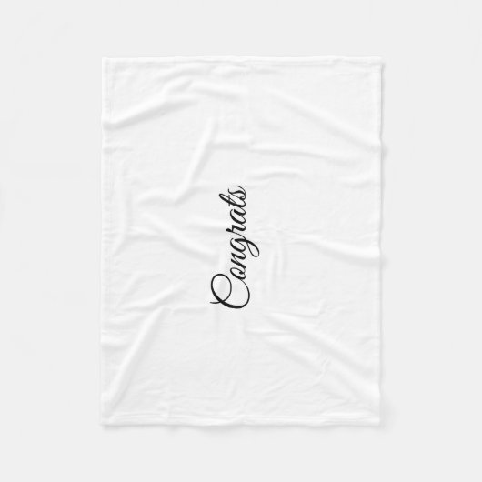 Couverture Polaire Simple minimal congratulations add your text name (Devant)