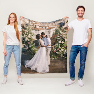 Couverture Polaire Simple minimaliste photo simple sans texte