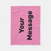 Couverture Polaire Simple Modèle de message rose et noir (Devant)
