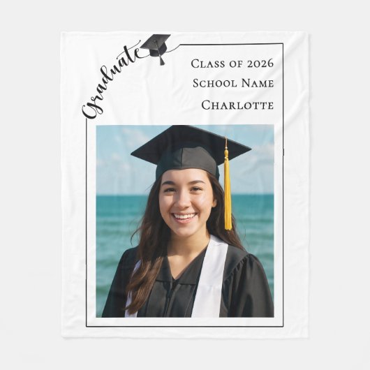 Couverture Polaire Simple modern photo Graduate (Devant)