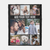 Couverture Polaire Simple moderne 8 Photo Collage de texte personnali (Devant)