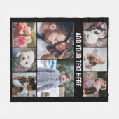 Couverture Polaire Simple moderne 8 Photo Collage de texte personnali (Devant (Horizontal))