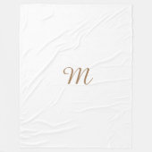 COUVERTURE POLAIRE SIMPLE MODERNE MODERNE MONOGRAM ÉLÉGANT CHIC STYLE (Devant)