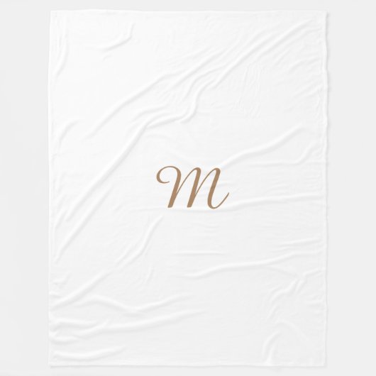 COUVERTURE POLAIRE SIMPLE MODERNE MODERNE MONOGRAM ÉLÉGANT CHIC STYLE (Devant)