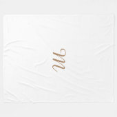 COUVERTURE POLAIRE SIMPLE MODERNE MODERNE MONOGRAM ÉLÉGANT CHIC STYLE (Devant (Horizontal))