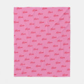 Couverture Polaire Simple moderne rose rouge Script Nom répétitif (Devant)