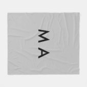 Couverture Polaire Simple monogram add your name letter man minimal t (Devant (Horizontal))