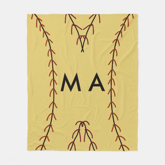 Couverture Polaire Simple monogramme ajouter votre nom lettre man min (Devant)