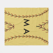 Couverture Polaire Simple monogramme ajouter votre nom lettre man min (Devant (Horizontal))