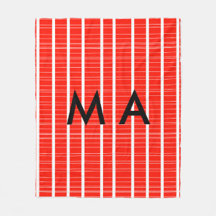 Couverture Polaire Simple monogramme ajouter votre nom lettre man min