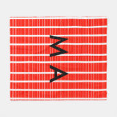 Couverture Polaire Simple monogramme ajouter votre nom lettre man min (Devant (Horizontal))