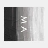 Couverture Polaire Simple monogramme ajouter votre nom lettre man min (Devant (Horizontal))