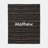 Couverture Polaire Simple monogramme ajouter votre nom lettre man min (Devant)