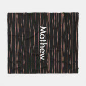 Couverture Polaire Simple monogramme ajouter votre nom lettre man min (Devant (Horizontal))