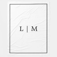 Simple Monogramme classique noir et blanc minimali