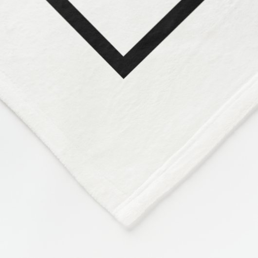 Couverture Polaire Simple Monogramme classique noir et blanc minimali (Coin)