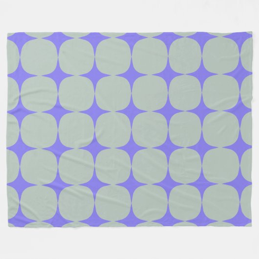 Couverture Polaire Simple Motif bleu violet moderne du milieu du sièc (Devant (Horizontal))