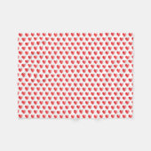 Couverture Polaire Simple Motif de coeur minuscule - Fille blanche et (Devant (Horizontal))